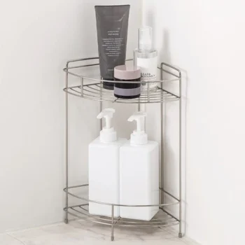 WIRE BATH RACK 2TIER CORNER